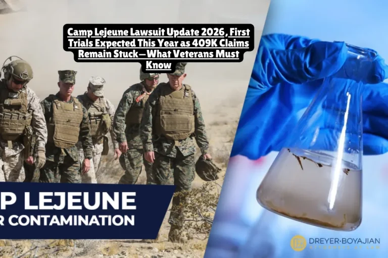 The Camp Lejeune lawsuit enters 2026 with first bellwether trials expected to begin after years of delays, while 409,910 administrative claims remain stuck with the Navy and over 3,700 federal lawsuits await resolution. The government has paid approximately $530 million through its Elective Option settlement program, offering between $100,000 and $550,000 per qualifying case. However, most claimants are still waiting for meaningful settlement offers as both sides work toward a potential global settlement framework. The claim filing deadline passed in August 2024, but if your claim was denied or ignored for six months, you still have 180 days to file a federal lawsuit in North Carolina.