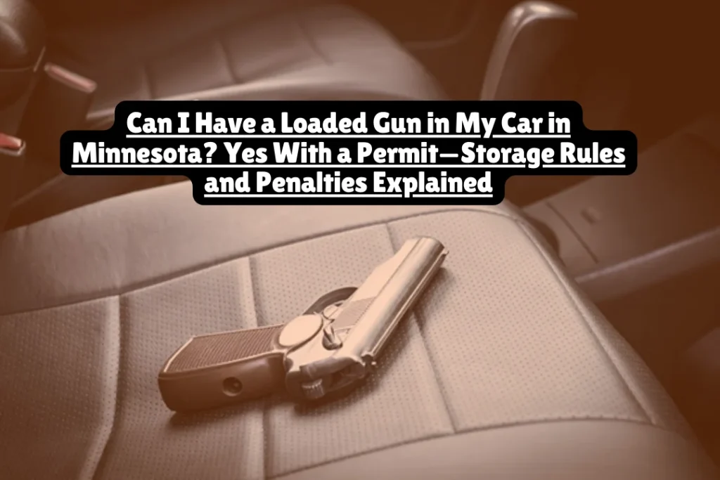 Can I Have a Loaded Gun in My Car in Minnesota Yes With a Permit—Storage Rules and Penalties Explained