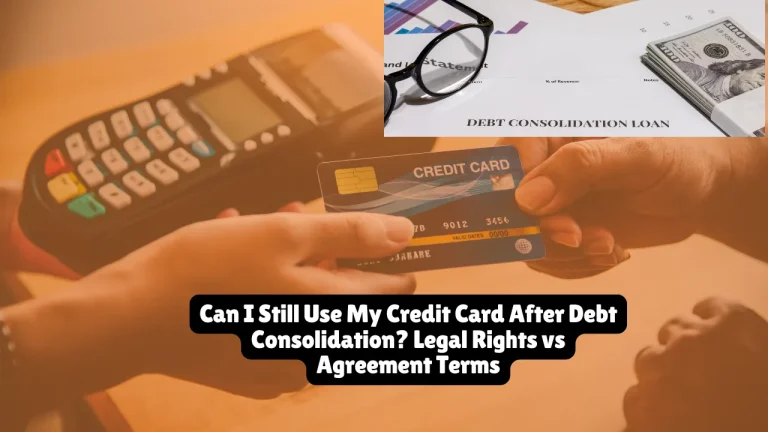 Can I Still Use My Credit Card After Debt Consolidation? Legal Rights vs Agreement Terms 5 Yes, you can legally use your credit cards after debt consolidation—no federal law prohibits it. However, your consolidation agreement may contractually require you to stop using specific cards or close accounts entirely, especially if you enrolled in a debt management plan through a credit counseling agency. According to 2025 Federal Trade Commission consumer guidance, approximately 68% of debt management plan participants are required to close revolving credit accounts as a condition of enrollment, while loan-based consolidation typically allows continued card usage.