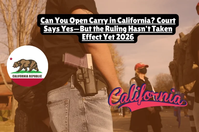 Can You Open Carry in California Court Says Yes—But the Ruling Hasn't Taken Effect Yet 2026