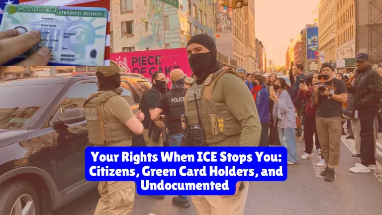 Your Rights When ICE Stops You, Citizens, Green Card Holders, and Undocumented 8 Citizens, green card holders, and undocumented immigrants all have constitutional rights when ICE stops you. Know what to say, do, and refuse (2026).