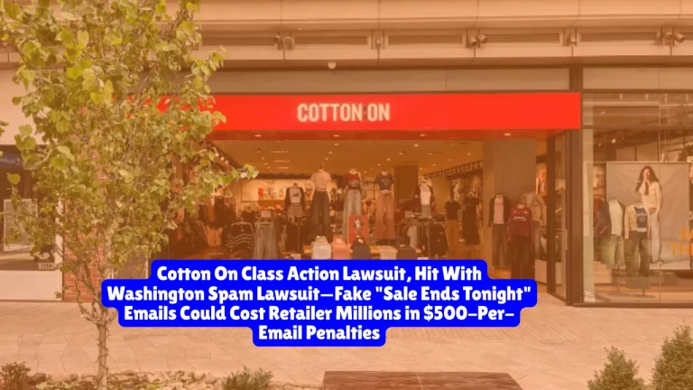 Cotton On Hit With Washington Spam Lawsuit—Fake "Sale Ends Tonight" Emails Could Cost Retailer Millions in $500-Per-Email Penalties
