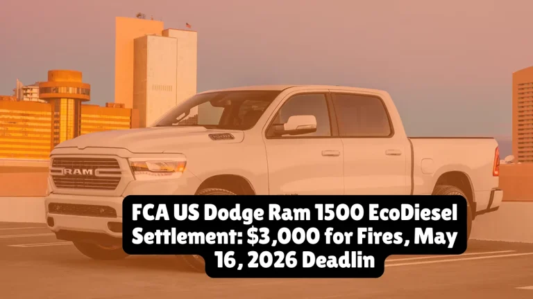 FCA US agreed to pay $2.45 million to settle claims that 2014-2019 Ram 1500 EcoDiesel trucks had defective exhaust gas recirculation coolers that could crack, leak coolant, and cause fires. Owners who experienced EGR cooler-related fires can claim $3,000, while others can seek reimbursement for repair costs. All eligible truck owners receive a free five-year warranty extension. The claim deadline is May 16, 2026, with a final approval hearing on March 17, 2026.