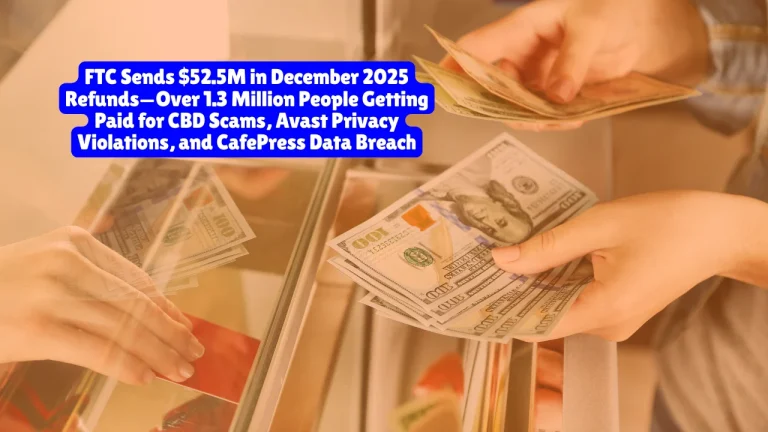 FTC Sends $52.5M in December 2025 Refunds—Over 1.3 Million People Getting Paid for CBD Scams, Avast Privacy Violations, and CafePress Data Breach