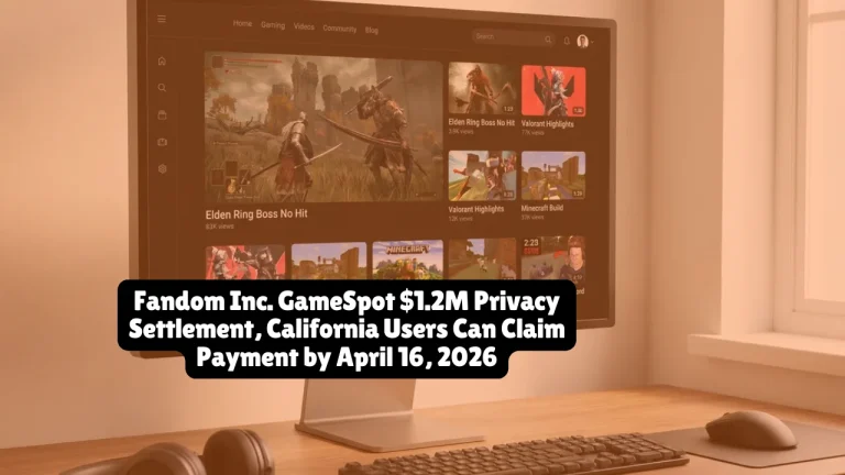 GameSpot users in California whose IP addresses were collected by unauthorized tracking software between January 5, 2023, and December 16, 2025, may be eligible for a cash payment from a $1.2 million class action settlement. The court granted preliminary approval on December 16, 2025, with a claim deadline of April 16, 2026.
