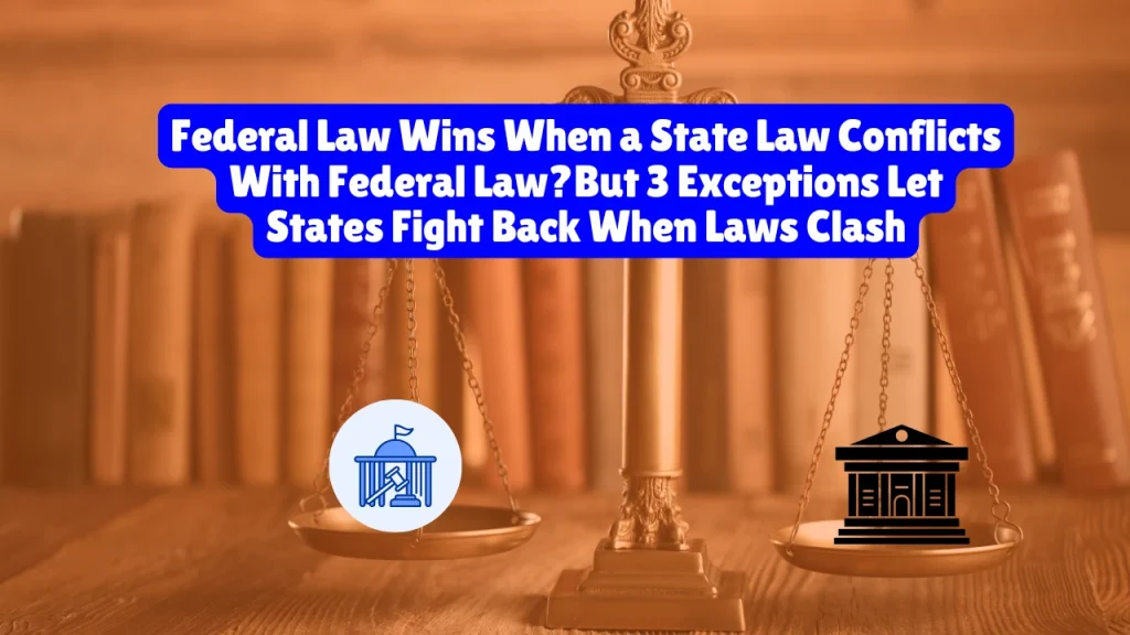When state law conflicts with federal law, the Supremacy Clause of the U.S. Constitution makes federal law supreme—meaning federal law generally wins and the conflicting state law is invalid. However, the outcome depends on whether federal law actually "preempts" state law, which isn't automatic. Courts must analyze whether Congress intended to replace state law, whether the federal regulation is comprehensive enough to occupy the entire field, or whether it's genuinely impossible to follow both laws simultaneously.