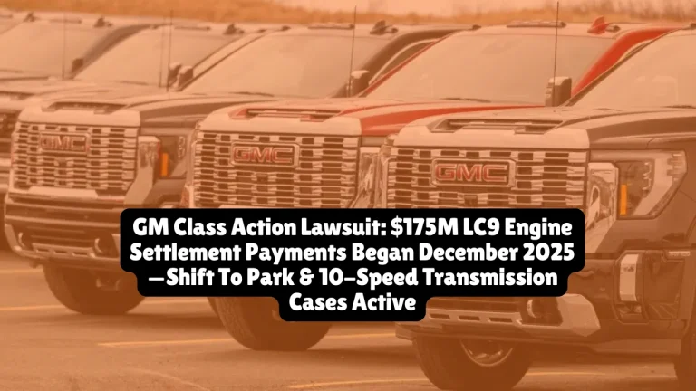GM Class Action Lawsuit, $175M LC9 Engine Settlement Payments Began December 2025—Shift To Park & 10-Speed Transmission Cases Active