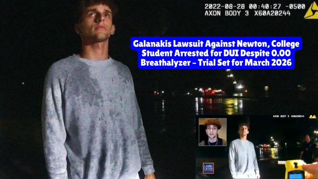Galanakis Lawsuit Against Newton, College Student Arrested for DUI Despite 0.00 Breathalyzer – Trial Set for March 2026