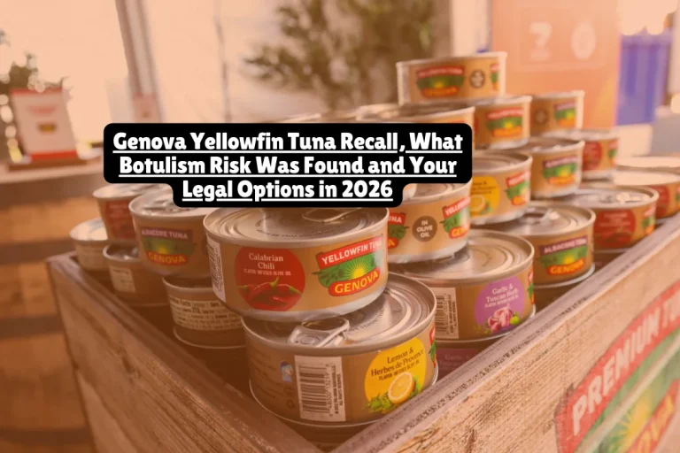 Genova Yellowfin Tuna Recall, What Botulism Risk Was Found and Your Legal Options in 2026 6 Tri-Union Seafoods has issued an urgent recall for Genova Yellowfin Tuna due to a critical botulism contamination risk as of January 2026. This recall affects products sold in nine states—including California, Illinois, and Virginia—after quarantined cans were inadvertently shipped to retailers. If you purchased Genova tuna, you may be eligible for a refund, or if you consumed the product, you may have grounds for a legal claim.