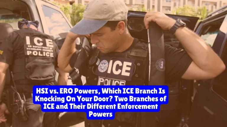 HSI vs. ERO Powers, Which ICE Branch Is Knocking On Your Door? Two Branches of ICE and Their Different Enforcement Powers 3 ICE has two separate branches with vastly different missions and enforcement powers. HSI (Homeland Security Investigations) investigates transnational crimes like human trafficking, drug smuggling, and cybercrime, while ERO (Enforcement and Removal Operations) handles immigration enforcement including detention and deportation. Understanding which branch you're dealing with is critical because they have different arrest authorities, jurisdictions, and legal limitations that directly affect your rights.