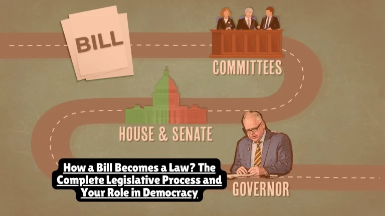 A bill becomes a law through a multi-step legislative process: introduction in either the House or Senate, committee review, floor debate and amendments, passage by both chambers with simple majority votes, and presidential action—signing, vetoing, or allowing the bill to become law without signature. Congress can override a presidential veto with a two-thirds majority in both chambers.