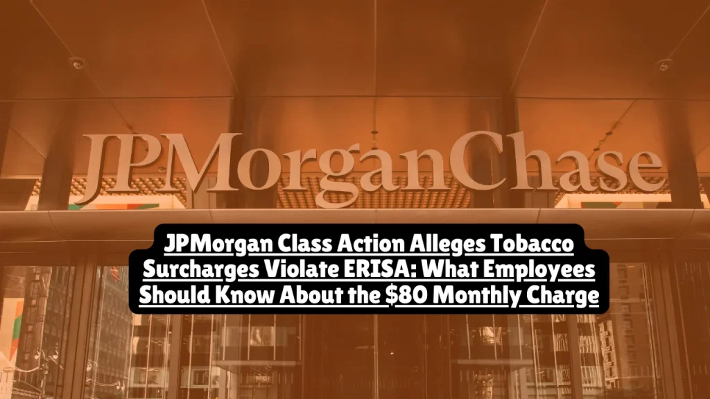 JPMorgan Class Action Lawsuit, Alleges Tobacco Surcharges Violate ERISA, What Employees Should Know About the $80 Monthly Charge