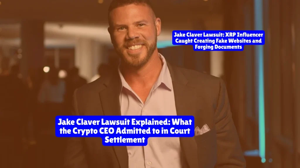 Jake Claver Lawsuit, XRP Influencer Caught Creating Fake Websites and Forging Documents And What the Crypto CEO Admitted to in Court Settlement