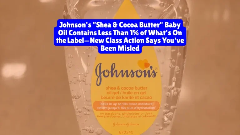 Johnson's "Shea & Cocoa Butter" Baby Oil Contains Less Than 1% of What's On the Label—New Class Action Lawsuit on Allegedly Deceptive Baby Oil Labeling