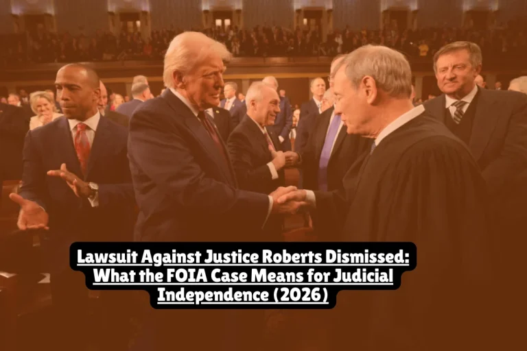 A federal judge dismissed the lawsuit against Chief Justice John Roberts on December 19, 2025. The case—America First Legal Foundation v. Roberts—was filed in April 2025 seeking access to judicial records under the Freedom of Information Act. U.S. District Judge Trevor McFadden ruled the court lacked jurisdiction because the Judicial Conference and Administrative Office are part of the judicial branch, not executive agencies subject to FOIA. The dismissal preserves judicial independence but leaves questions about transparency in court administration.
