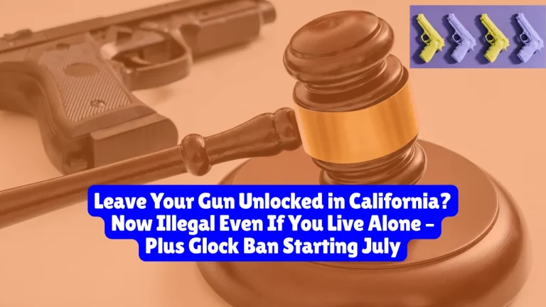 Leave Your Gun Unlocked in California? Now Illegal Even If You Live Alone – Plus Glock Ban Starting July