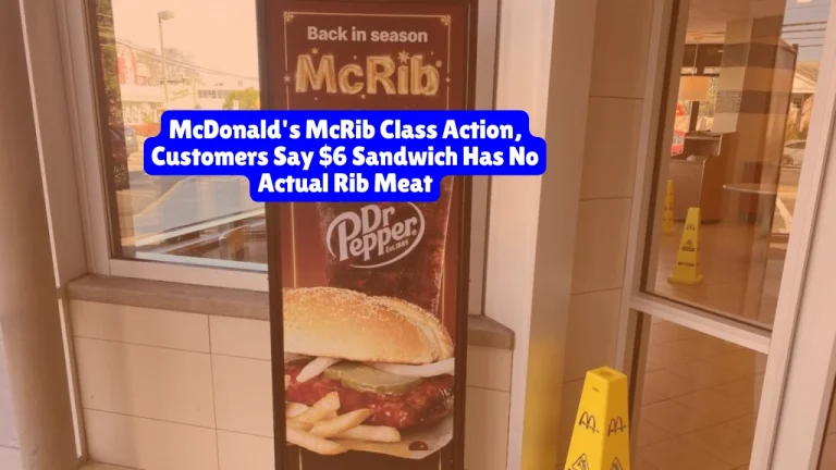 McDonald's McRib Class Action, Customers Say $6 Sandwich Has No Actual Rib Meat