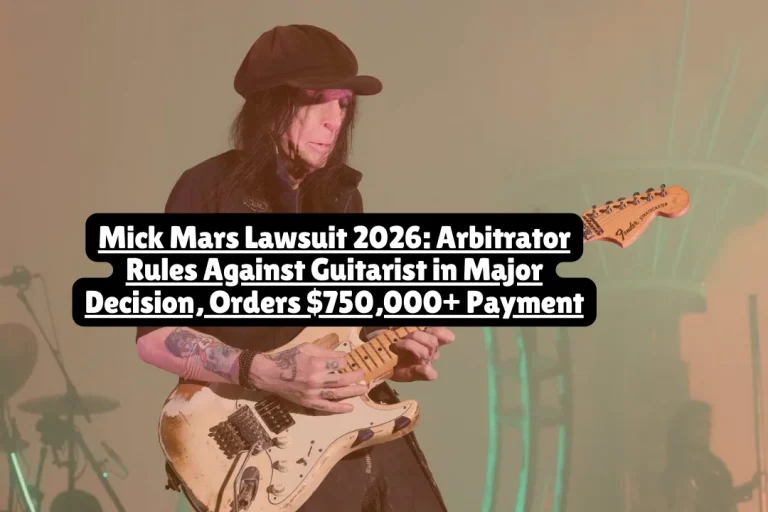Mick Mars Lawsuit 2026, Arbitrator Rules Against Guitarist in Major Decision, Orders $750,000+ Payment