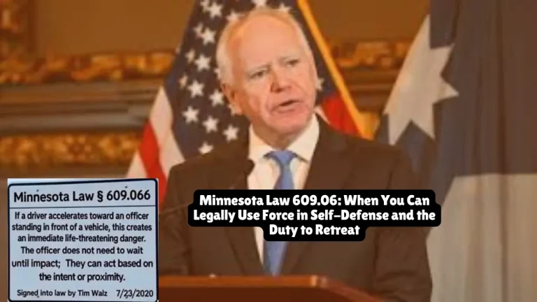 Minnesota Law 609.06, When You Can Legally Use Force in Self-Defense and the Duty to Retreat