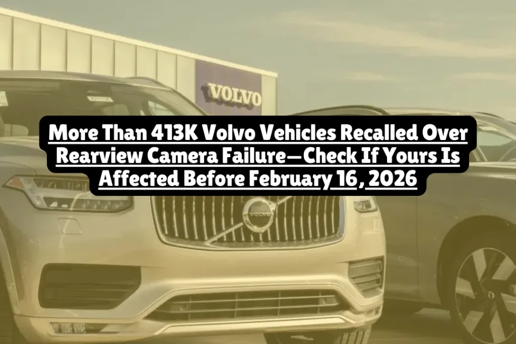More Than 413K Volvo Vehicles Recalled Over Rearview Camera Failure—Check If Yours Is Affected Before February 16, 2026