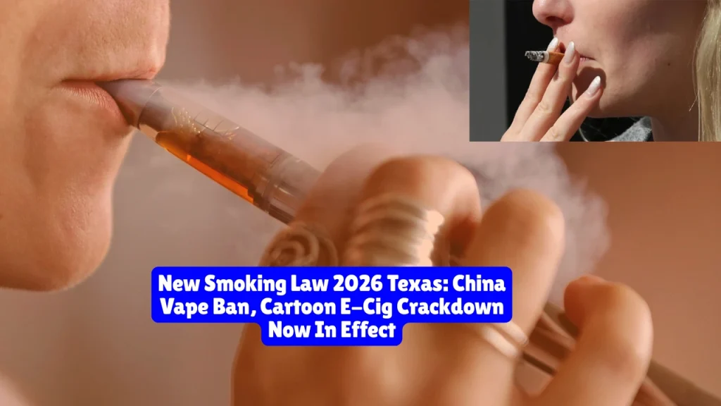 New Smoking Law 2026 Texas, China Vape Ban, Cartoon E-Cig Crackdown Now In Effect