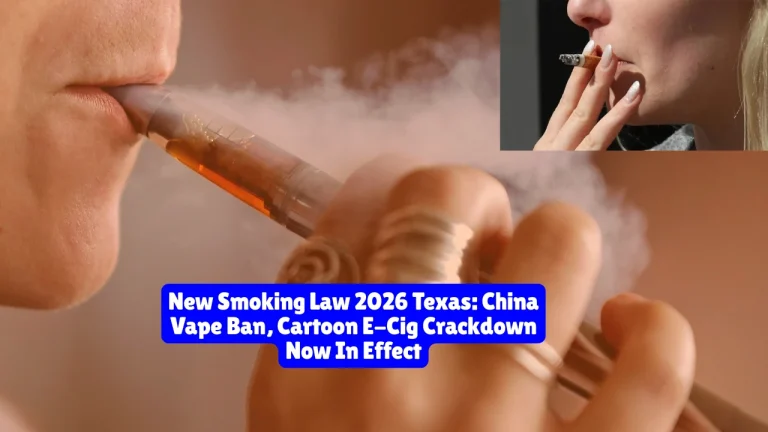 New Smoking Law 2026 Texas, China Vape Ban, Cartoon E-Cig Crackdown Now In Effect