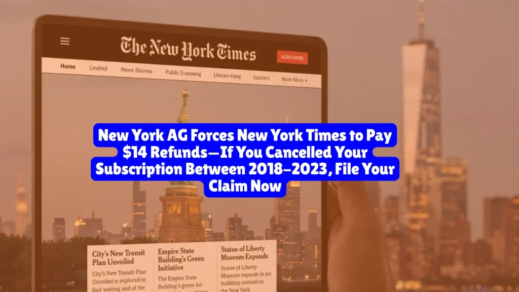 New York AG Forces New York Times to Pay $14 Refunds Over Class Action Lawsuit Settlement—If You Cancelled Your Subscription Between 2018-2023, File Your Claim Now