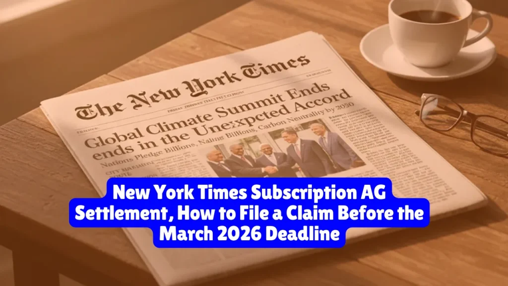 New York Times Subscription AG Settlement, How to File a Claim Before the March 2026 Deadline
