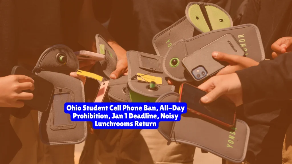 Ohio Student Cell Phone Ban, All-Day Prohibition, Jan 1 Deadline, Noisy Lunchrooms Return