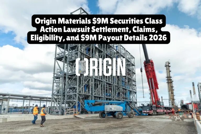 Origin Materials $9M Securities Class Action Lawsuit Settlement, Claims, Eligibility, and $9M Payout Details 2026 2 If you invested in Origin Materials (ORGN) during the high-volatility period of 2023, you may be entitled to a cash payment from a $9 million settlement. As of January 2026, the court-approved notification process is active, allowing investors to recover losses linked to allegedly misleading statements about the company's "Origin 2" manufacturing plant.