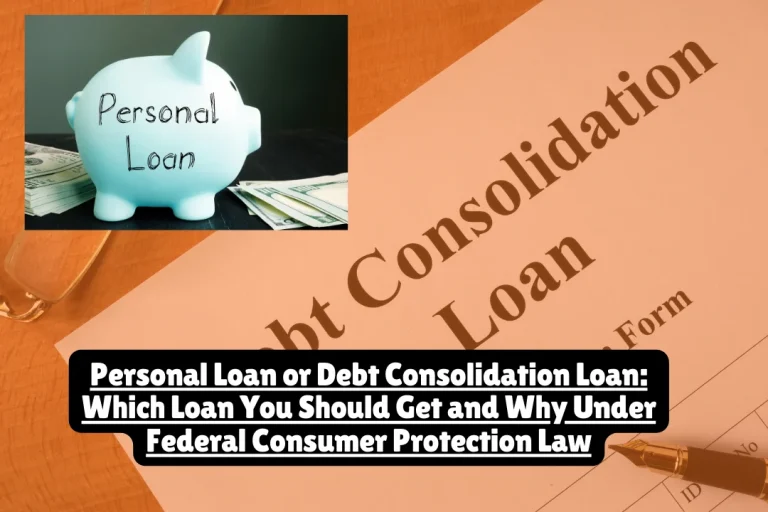 The choice between a personal loan and debt consolidation loan depends on your specific financial situation and legal protections. Personal loans offer flexibility for any legal purpose under Truth in Lending Act requirements. Debt consolidation loans are designed specifically for debt payoff with certain CFPB consumer protections.