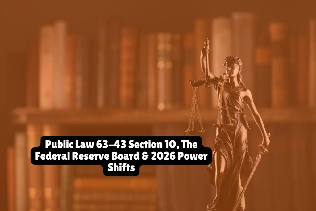 Under Public Law 63-43 Section 10 (codified as 12 U.S.C. § 241), the Federal Reserve Board of Governors is established as the central governing body of the U.S. monetary system. This section dictates who can sit on the Board, how they are appointed, and—most critically in 2026—the legal extent of their independence from the White House.