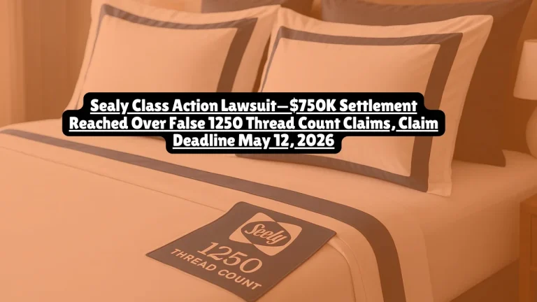 Sealy Class Action Lawsuit—$750K Settlement Reached Over False 1250 Thread Count Claims, Claim Deadline May 12, 2026