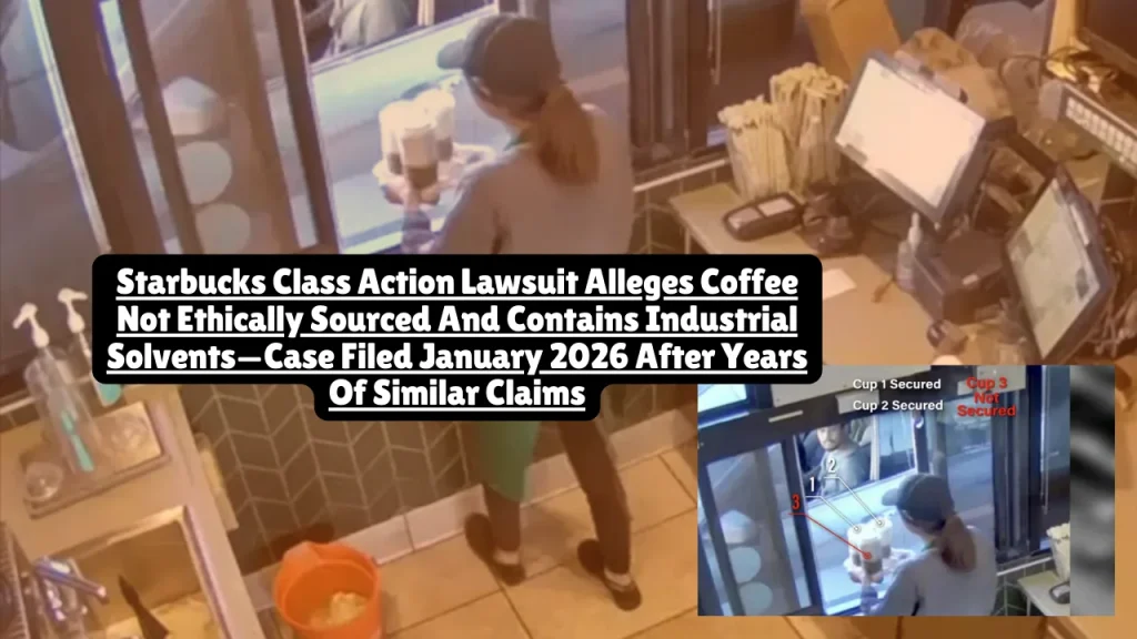 Starbucks Class Action Lawsuit Alleges Coffee Not Ethically Sourced And Contains Industrial Solvents—Case Filed January 2026 After Years Of Similar Claims