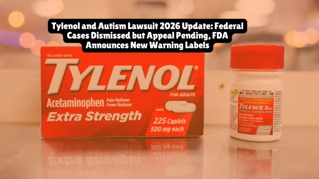 Tylenol autism lawsuit 2026 update: federal cases dismissed but on appeal, FDA announces new warning labels, state lawsuits continue—what families need to know now.