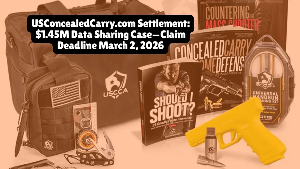 The United States Concealed Carry Association (USCCA) and Delta Defense agreed to pay $1.45 million to settle claims they shared subscribers' video-viewing data with Meta through tracking software without proper consent. The settlement received preliminary court approval on November 17, 2025, and covers members who watched videos behind paywalls between September 21, 2020 and June 2, 2025. The claim deadline is March 2, 2026, and final approval is scheduled for March 16, 2026.