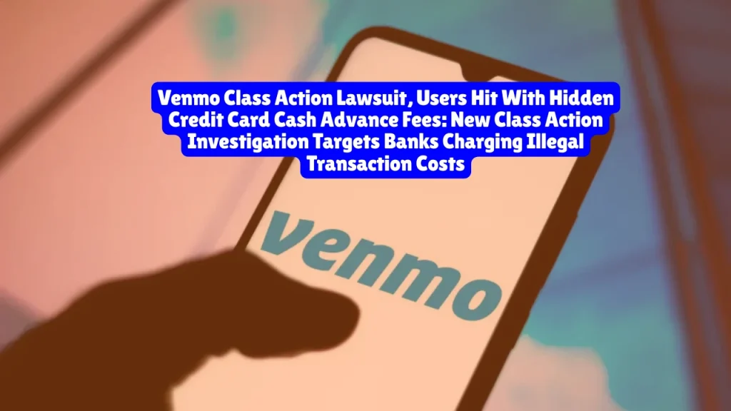 Venmo Class Action Lawsuit, Users Hit With Hidden Credit Card Cash Advance Fees New Class Action Investigation Targets Banks Charging Illegal Transaction Costs