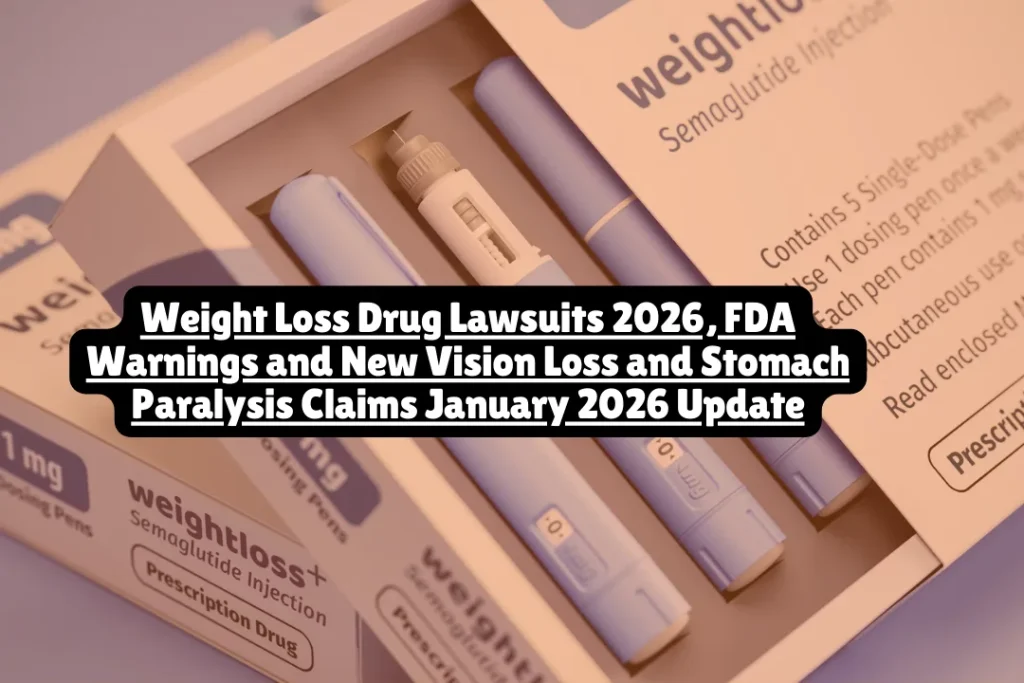 As of January 2026, thousands of lawsuits are actively moving through U.S. courts against the manufacturers of popular GLP-1 weight loss medications like Ozempic, Wegovy, and Mounjaro. Plaintiffs allege that companies failed to warn about severe risks, including gastroparesis (stomach paralysis) and a newly emerging litigation focus on permanent vision loss (NAION).