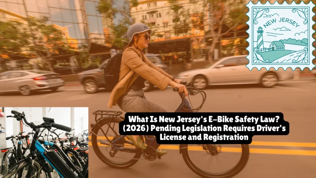 New Jersey's e-bike safety legislation—Bill S4834/A6235, passed by the Legislature on January 13, 2026 and awaiting Governor Murphy's signature or veto—would require driver's licenses, Motor Vehicle Commission registration, and liability insurance for all electric bicycles, including low-speed models under 20 mph. The bill awaits final approval before becoming law, giving e-bike owners time to prepare for potential compliance requirements.