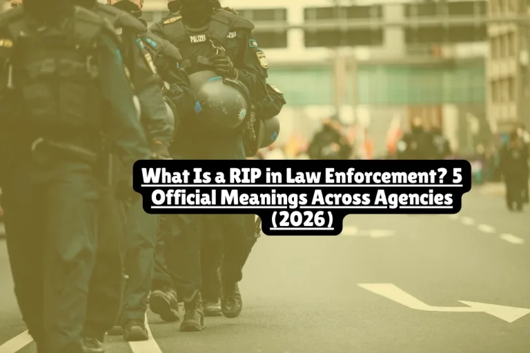 What Is a RIP in Law Enforcement? 5 Official Meanings Across Agencies (2026) 7 What Is a RIP in Law Enforcement? 5 Official Meanings Across Agencies (2026)