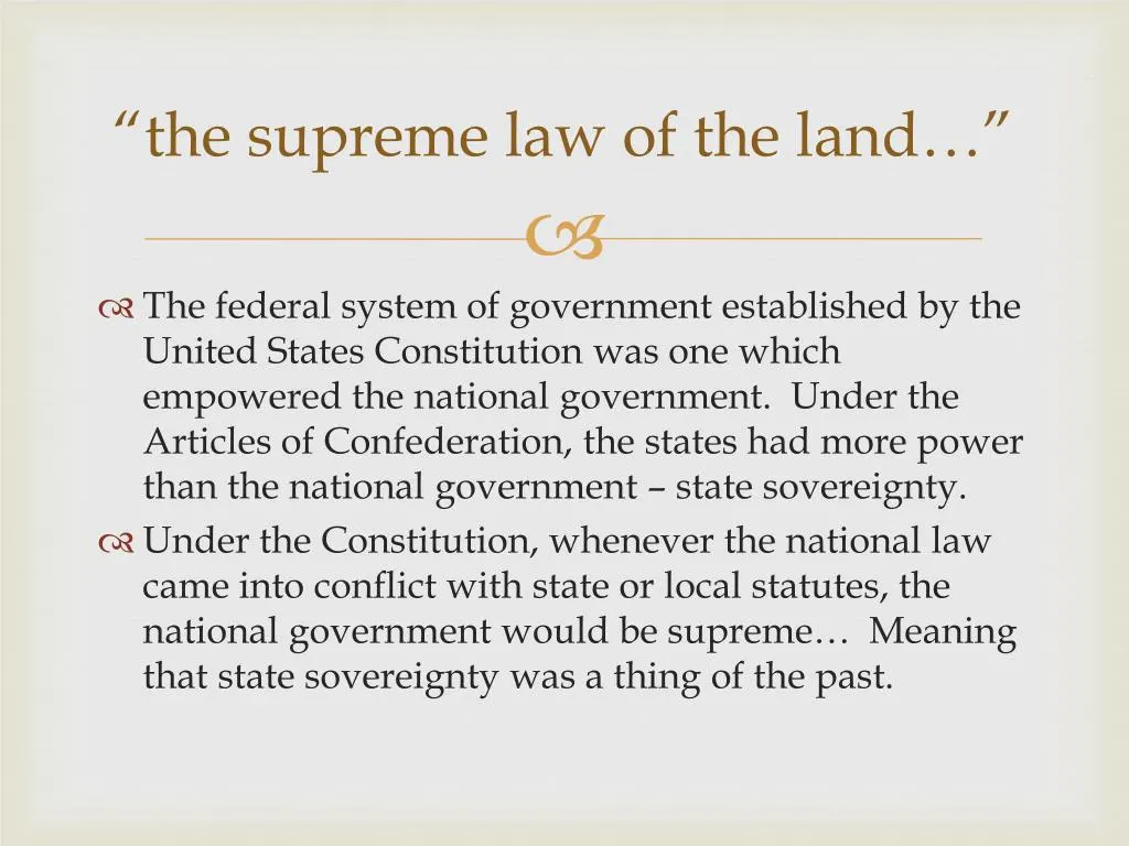 What is the Supreme Law of the Land? That Overrules Everything—Why the Constitution Beats State Laws, Federal Statutes, and Even Presidential Orders