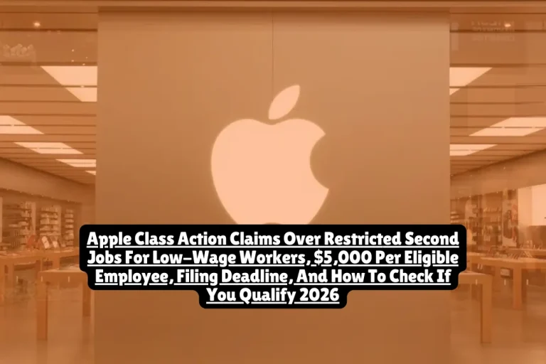 Apple allegedly violated Washington state law by prohibiting low-wage employees earning less than twice the minimum wage from holding second jobs, working as independent contractors, or being self-employed. Former employee Gabriel Fisher filed a proposed class action in January 2026 seeking $5,000 in statutory damages for each affected worker—and preliminary court records show over 1,000 Apple employees in Washington may qualify.