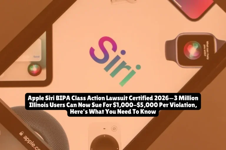 A Cook County judge certified a massive class action against Apple on January 29, 2026, clearing the way for approximately 3 million Illinois residents to sue the tech giant for allegedly collecting voiceprints through Siri without proper consent. Judge Michael Mullen of Cook County Circuit Court granted class certification, finding that resolving the Biometric Information Privacy Act (BIPA) claims on a classwide basis is the most efficient and fair way to proceed.