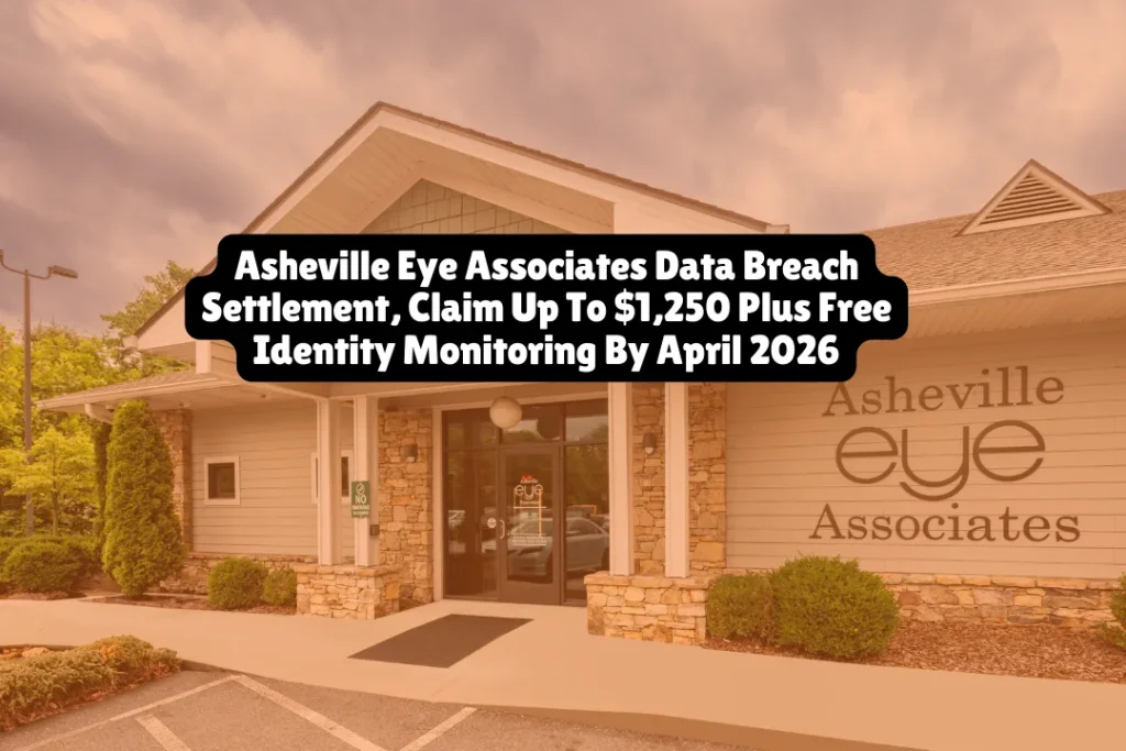 Asheville Eye Associates Data Breach Settlement, Claim Up To $1,250 Plus Free Identity Monitoring By April 2026