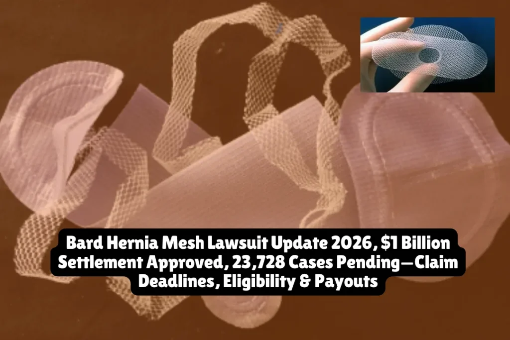 Bard Hernia Mesh Lawsuit Update 2026, $1 Billion Settlement Approved, 23,728 Cases Pending—Claim Deadlines, Eligibility & Payouts 7 Becton, Dickinson and Company agreed to pay over $1 billion to settle approximately 38,000 Bard hernia mesh lawsuits in October 2024. As of February 2026, 23,728 cases remain pending in MDL-2846, with settlement payments continuing to process while new claims still arrive at the Southern District of Ohio court.