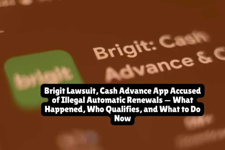 Brigit Lawsuit, Cash Advance App Accused of Illegal Automatic Renewals, What Happened, Who Qualifies, and What to Do Now
