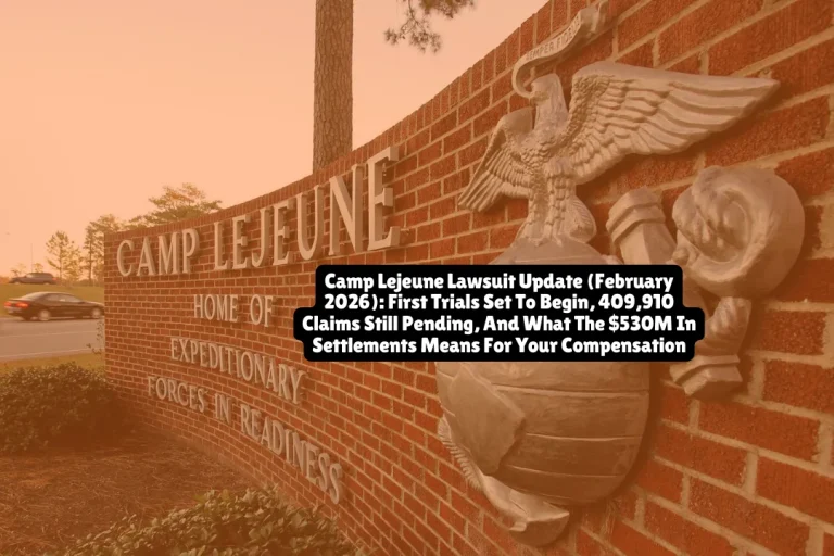 Camp Lejeune Lawsuit Update (February 2026), First Trials Set To Begin, 409,910 Claims Still Pending, And What The $530M In Settlements Means For Your Compensation 2 Camp Lejeune Lawsuit Update (February 2026), First Trials Set To Begin, 409,910 Claims Still Pending, And What The $530M In Settlements Means For Your Compensation