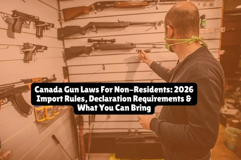 Non-residents can temporarily import non-restricted firearms into Canada for hunting, sport shooting, or in-transit purposes by completing a Non-Resident Firearm Declaration (Form RCMP 5589) and paying a $25 fee at the border. However, visitors to Canada cannot, under any circumstances, import prohibited firearms, prohibited devices or prohibited weapons. Restricted firearms like handguns require advance Authorization to Transport (ATT) from a Provincial Chief Firearms Officer, making temporary import extremely difficult.