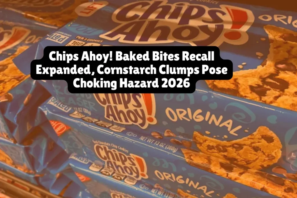 Mondelēz Global expanded its voluntary recall of Chips Ahoy! Baked Bites Brookie products on February 4, 2026, adding new best-by dates and UPC codes to the original December 2025 recall. The recall targets specific batches containing cornstarch clumps that pose choking hazards, particularly for young children and elderly consumers, though no injuries have been reported to date.Mondelēz Global expanded its voluntary recall of Chips Ahoy! Baked Bites Brookie products on February 4, 2026, adding new best-by dates and UPC codes to the original December 2025 recall. The recall targets specific batches containing cornstarch clumps that pose choking hazards, particularly for young children and elderly consumers, though no injuries have been reported to date.
