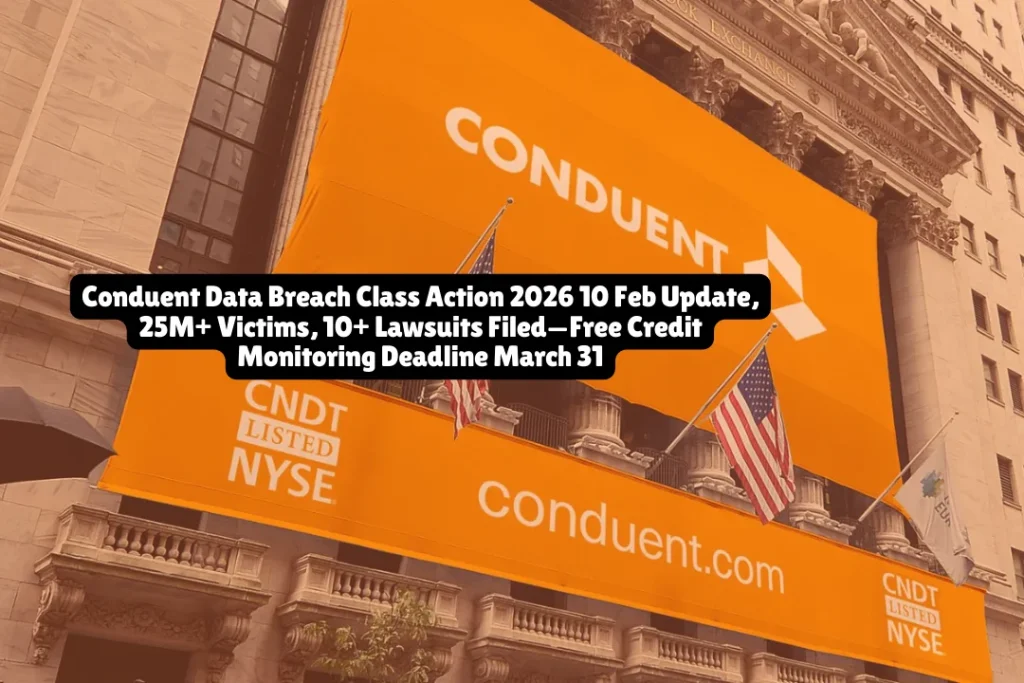 Conduent Business Services faces at least 10 federal class action lawsuits after a massive data breach between October 2024 and January 2025 exposed the personal and protected health information of over 25 million people—now ranking as the eighth-largest healthcare data breach in U.S. history. Victims must enroll in free credit monitoring by March 31, 2026, while litigation continues that could eventually result in substantial cash compensation.